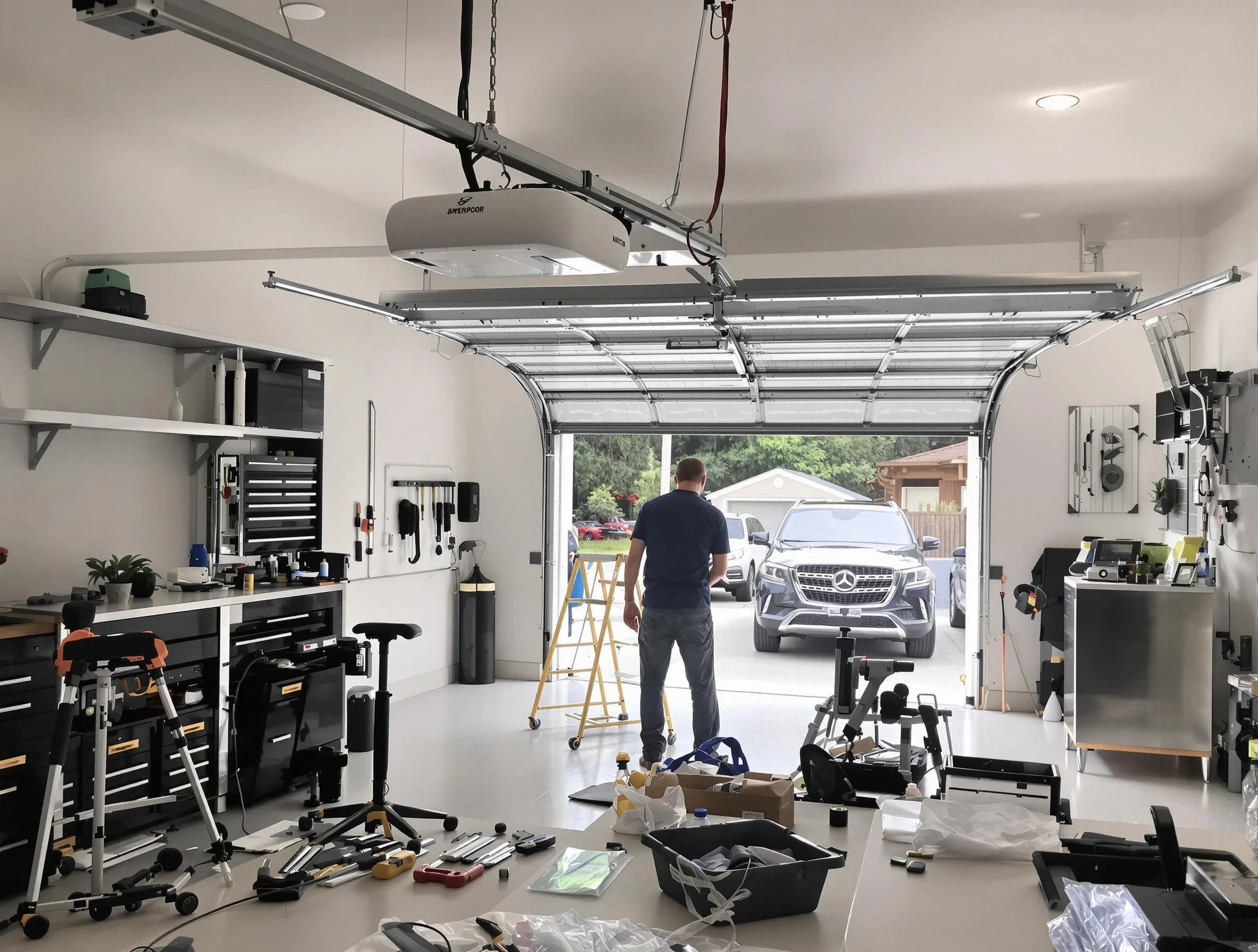 Garage door opener installation by Washington Garage Door Repair in Washington