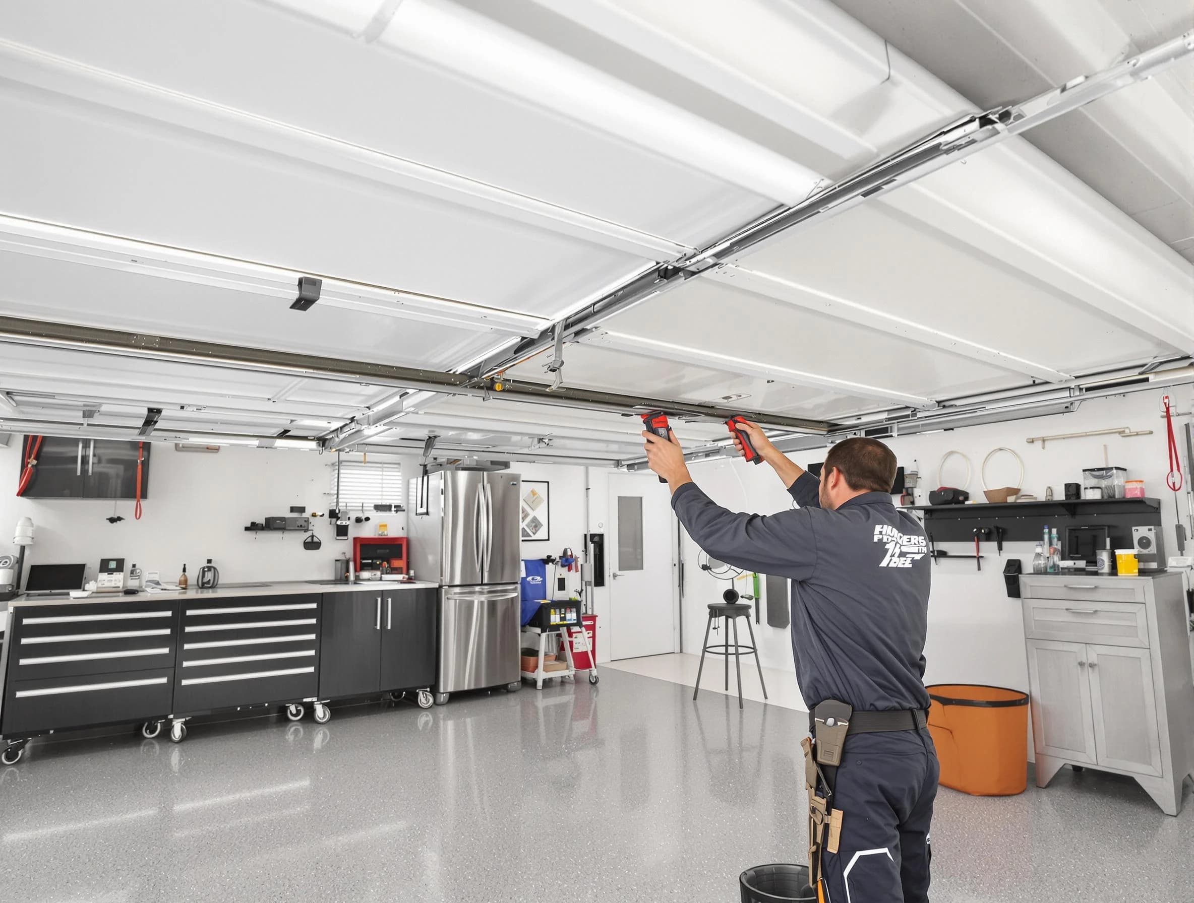 Overhead garage door repair service by Washington Garage Door Repair in Washington