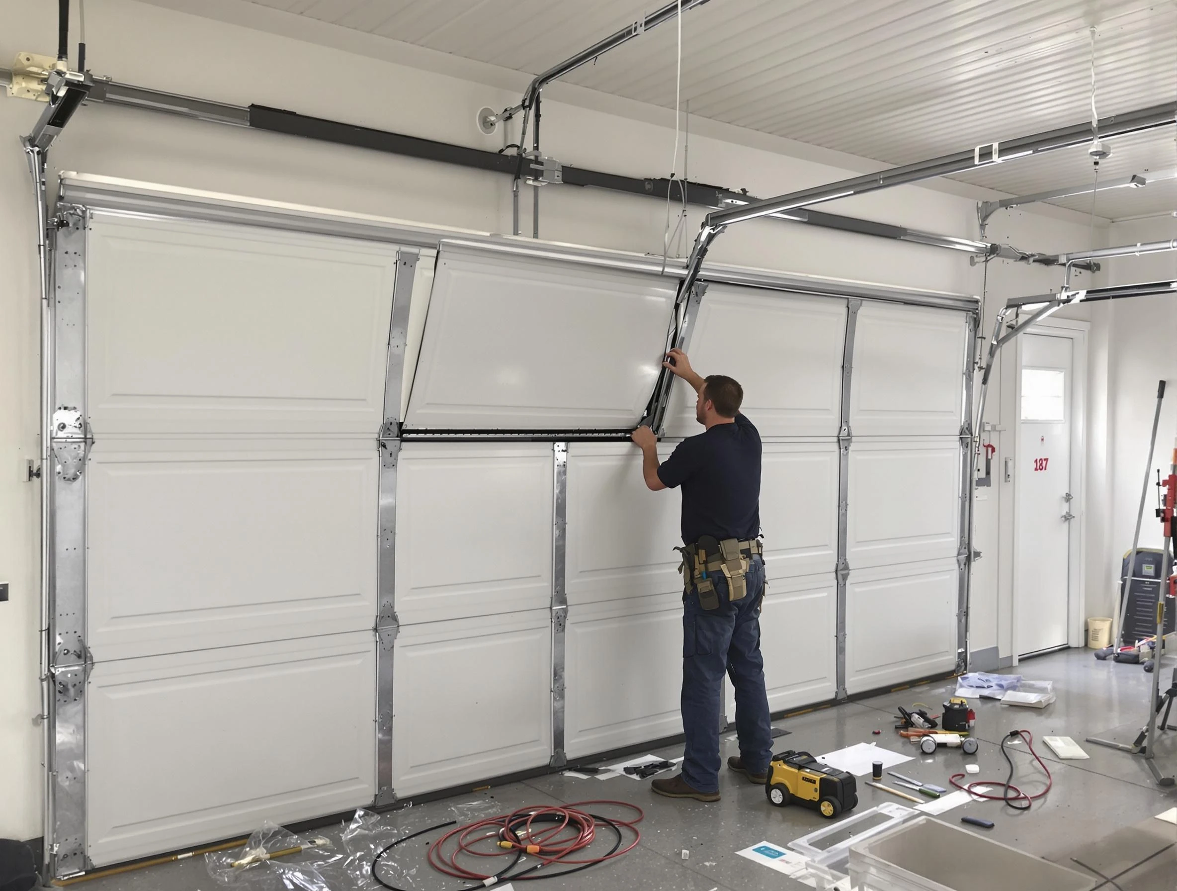 Garage Door Section Replacement in Washington
