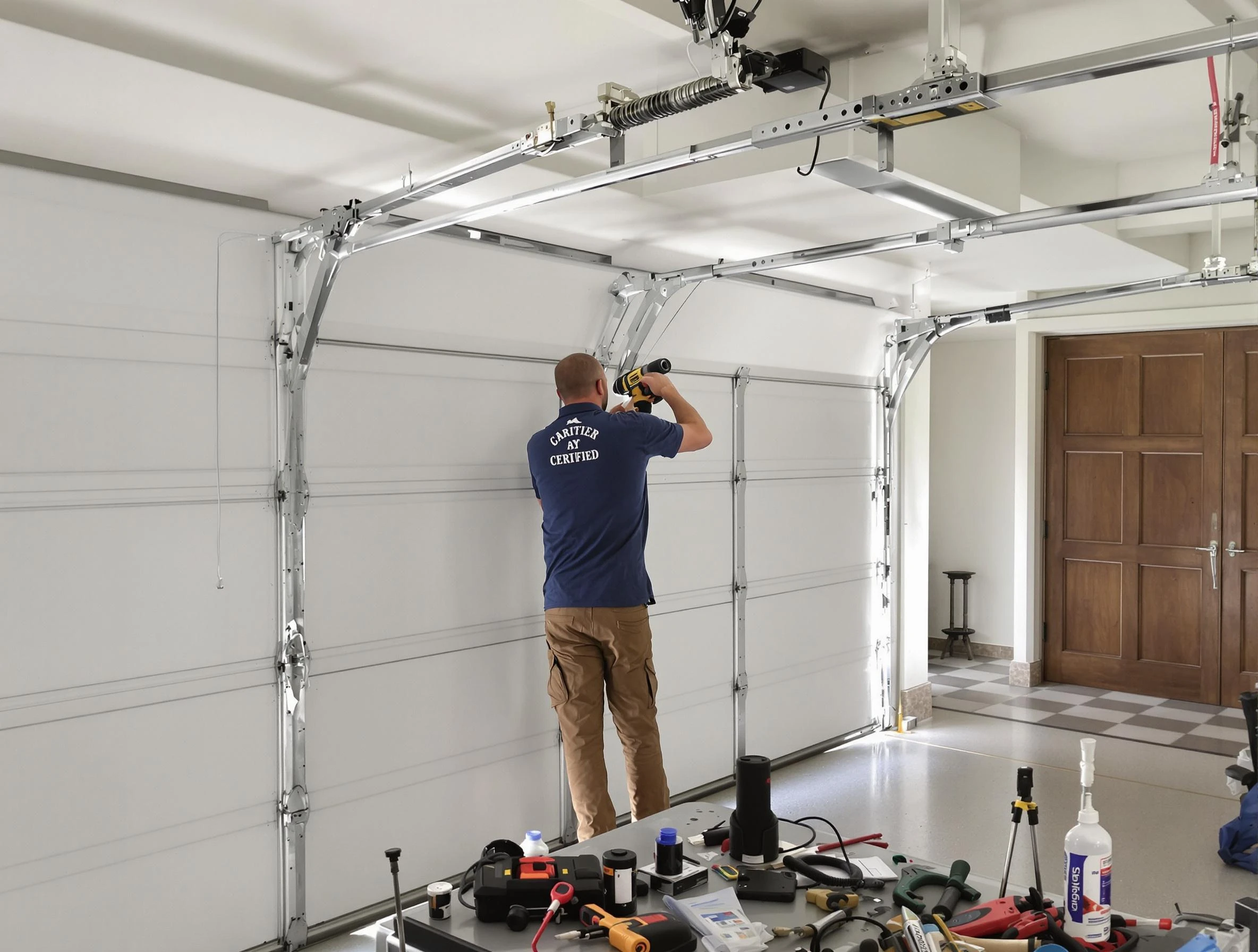 Washington Garage Door Repair certified technician performing precision garage door repair in Washington