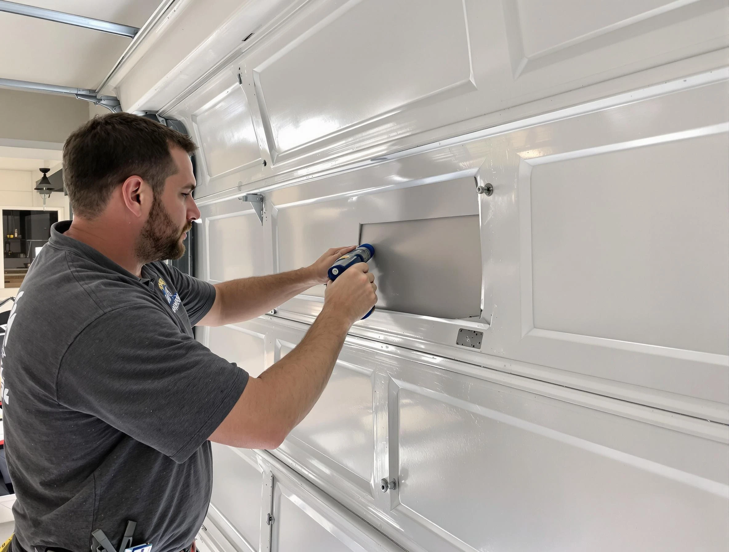 Garage door panel repair by Washington Garage Door Repair in Washington