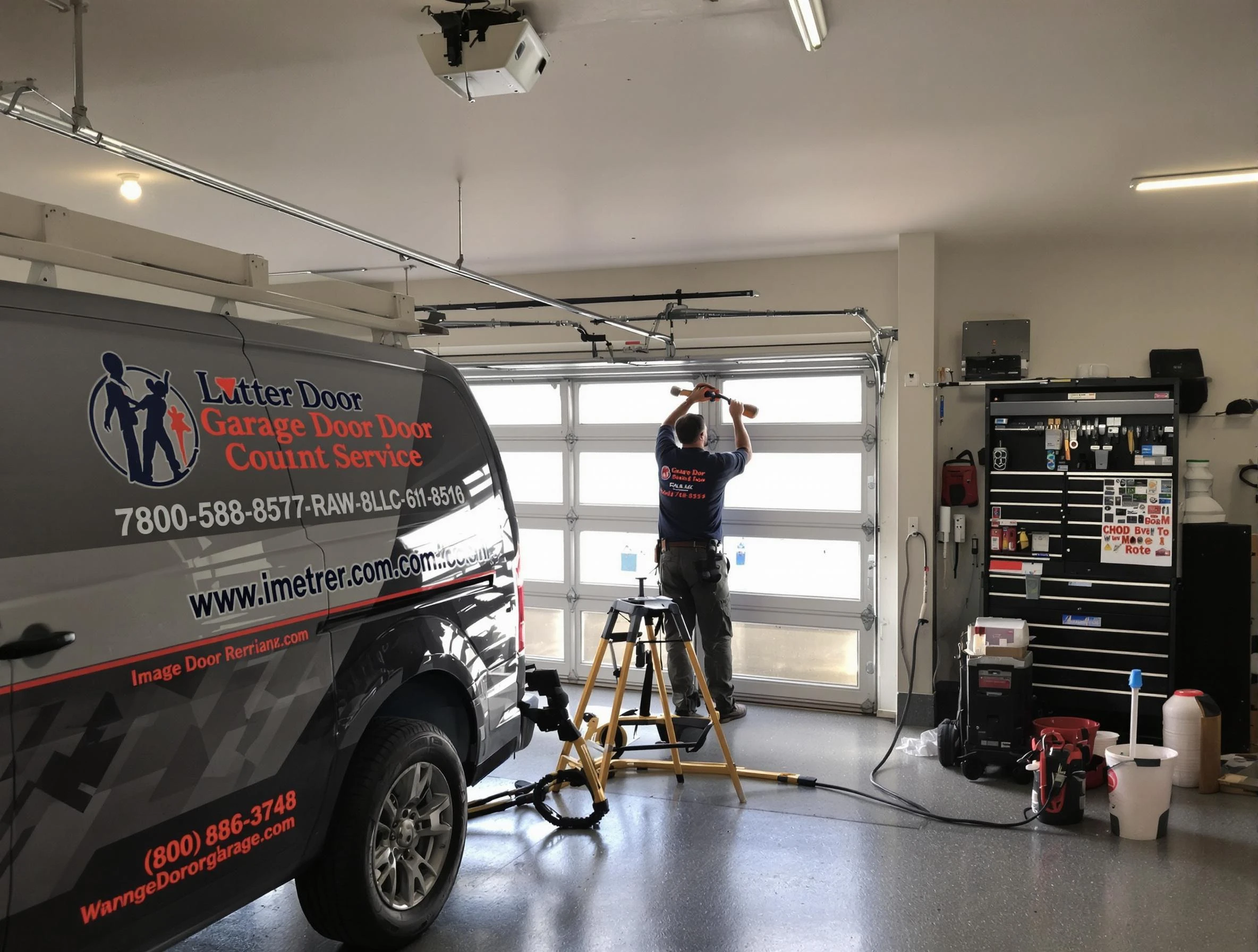Washington Garage Door Repair team performing same-day garage door repair in Washington
