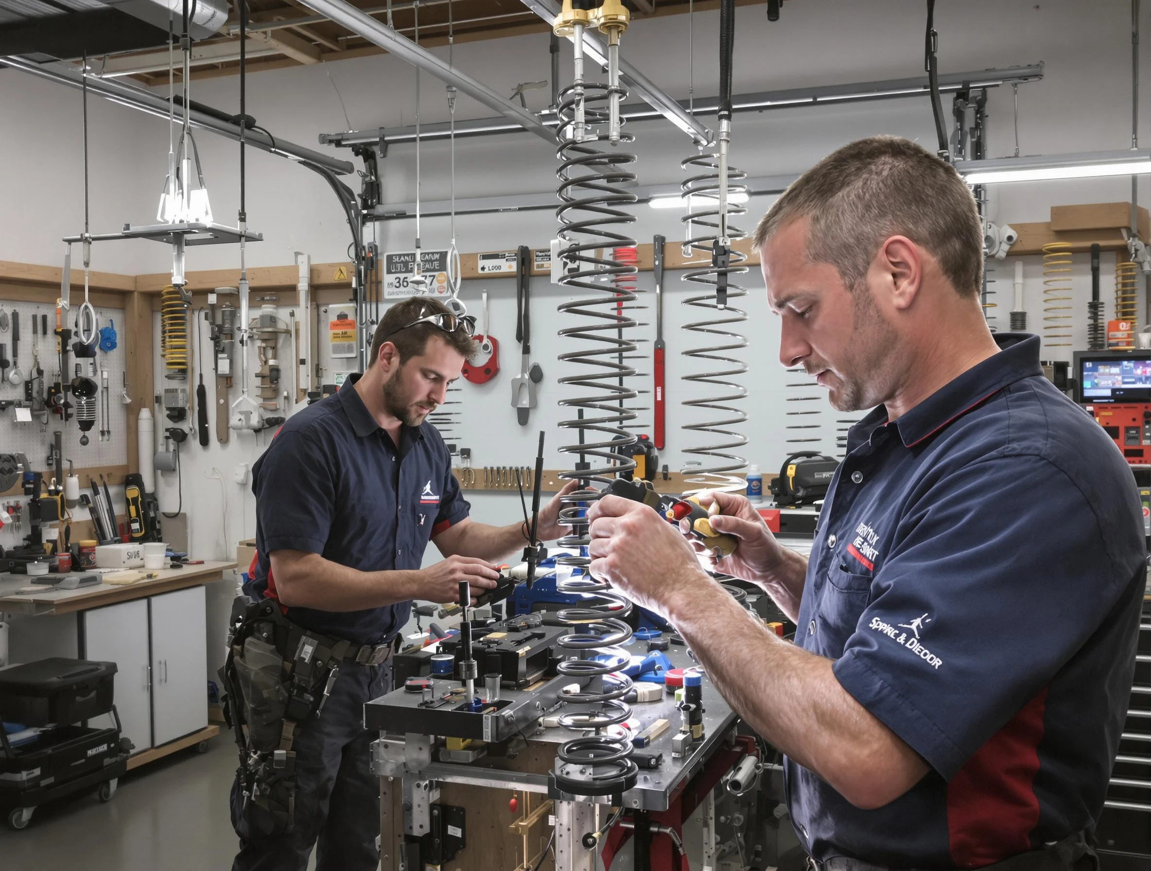 Garage door spring repair service by Washington Garage Door Repair in Washington