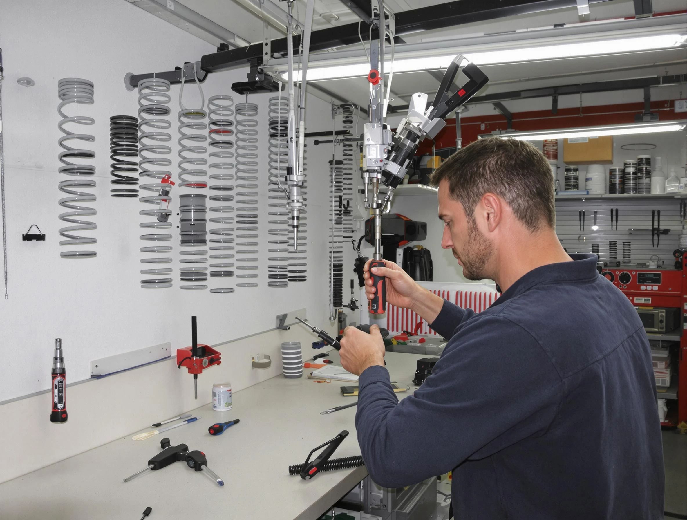 Washington Garage Door Repair safety certified technician performing precision spring replacement in Washington